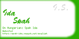 ida spah business card